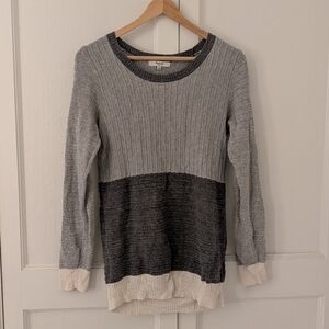 Madewell Gray Colorblock Sweater Sz Small